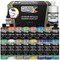 16-Color Ready-to-Pour Acrylic Pouring Paint Set, with Silicone Oil & Gloss Medium, 8oz Bottles, Pour Paint Supplies for Canvas & Crafts